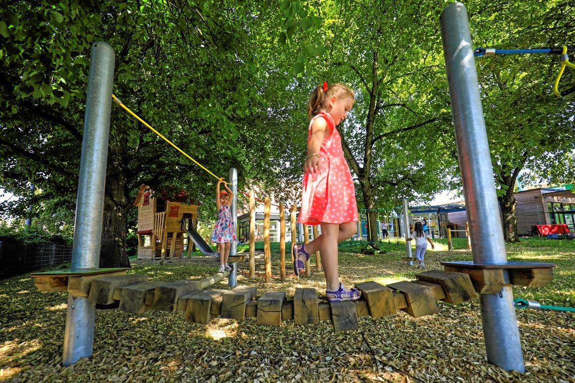 Die Kosten für die städtischen Kindergärten steigen ständig, unter anderem auch durch Investitionen wie etwa für den Garten der Kita Heimgarten. Er wurde im Sommer vergangenen Jahres neu angelegt. Foto: A. Becher