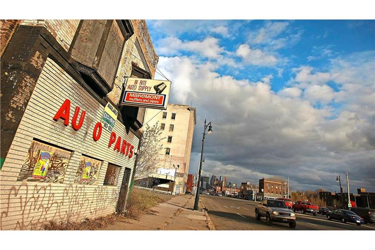 Die Krisen in der Autoindustrie haben in der US-Stadt Detroit tiefe Spuren hinterlassen.