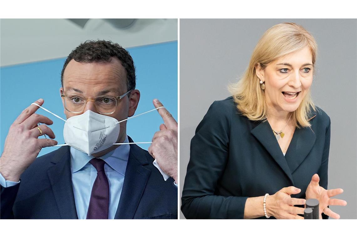 Masken-Vorwürfe: Scharfe Kritik an Spahn und Warken Die Kritik an Spahn und Warken nimmt zu. (Archivbilder)
