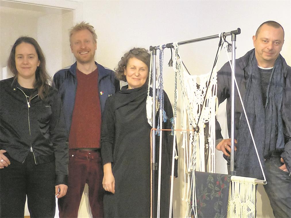Die Künstler bei der Vernissage in der Galerie im Helferhaus (von links): Ulrike Buck, Benjamin Bronni, Daniela Dietmann und  Steffen Schlichter. Fotos: P. Wolf