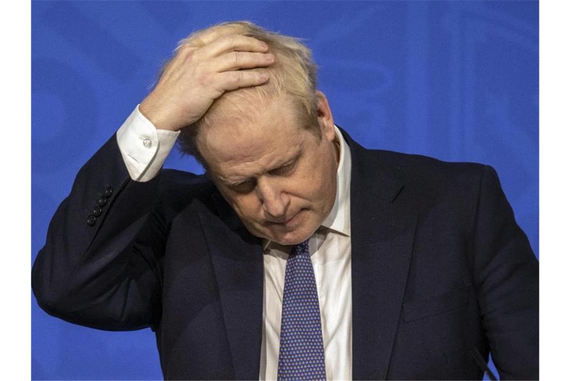 Die Lage für ihn wird immer prekärer: Großbritanniens Premier Boris Johnson. Foto: Jack Hill/The Times/PA/dpa