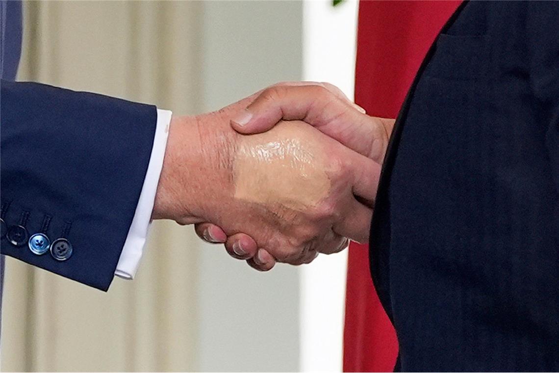 Wie krank ist US-Präsident Donald Trump? Die leichten Blutergüsse auf dem Handrücken erklärte sie mit häufigem Händeschütteln und der Einnahme von Aspirin.