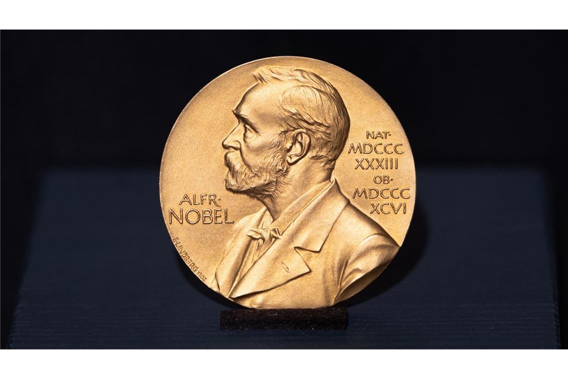Die Literaturnobelpreis-Medaille, die der deutsche Schriftsteller Grass im Jahr 1999 verliehen wurde, ist in der Schau «Das ist Grass» im Günter Grass-Haus ausgestellt. (zu dpa: «Nobelpreis-Woche startet: Wer räumt die Auszeichnungen ab?»)