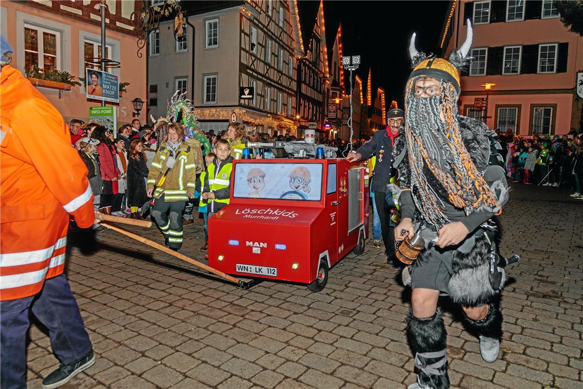 Die Löschkids Murrhardt haben einen eigenen Wagen am Start. 