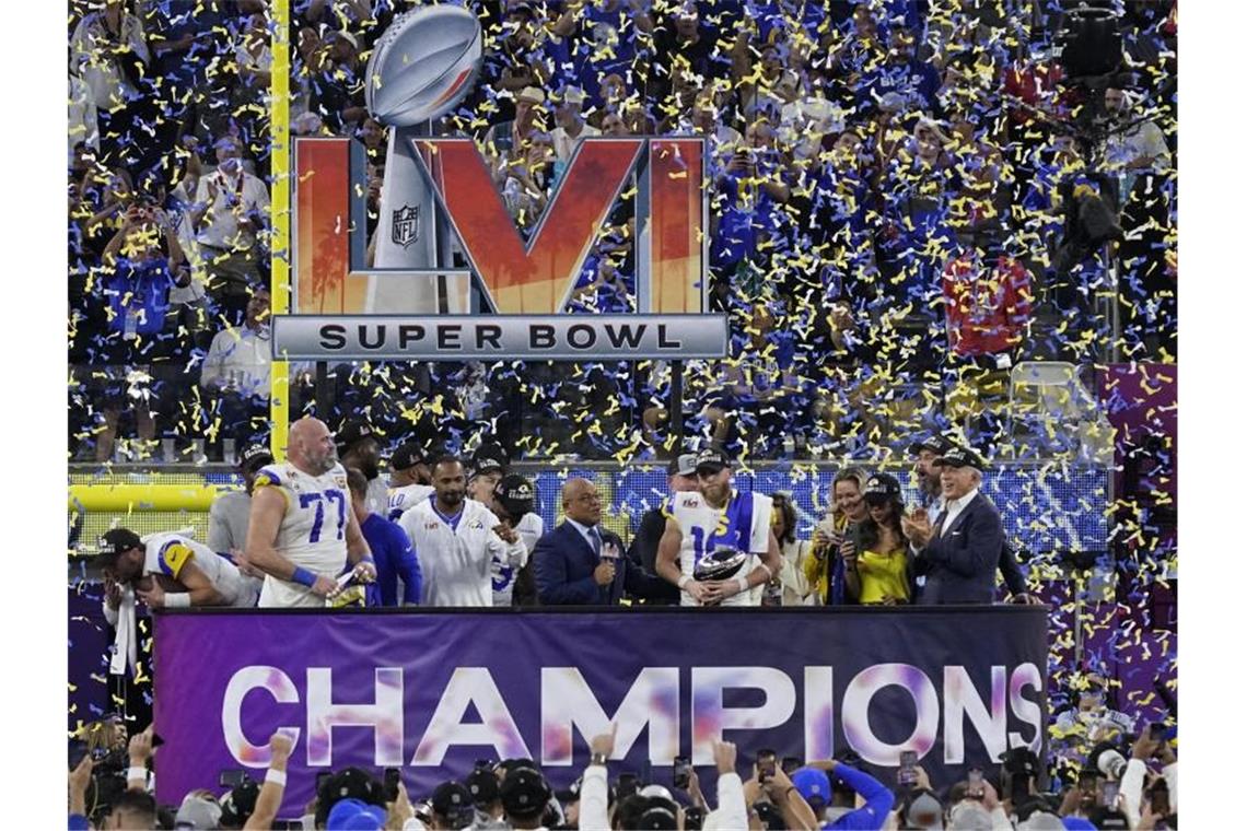 Happy End wie in Hollywood: Rams gewinnen Super Bowl Die Los Angeles Rams haben den Super Bowl gewonnen. Foto: Elaine Thompson/AP/dpa