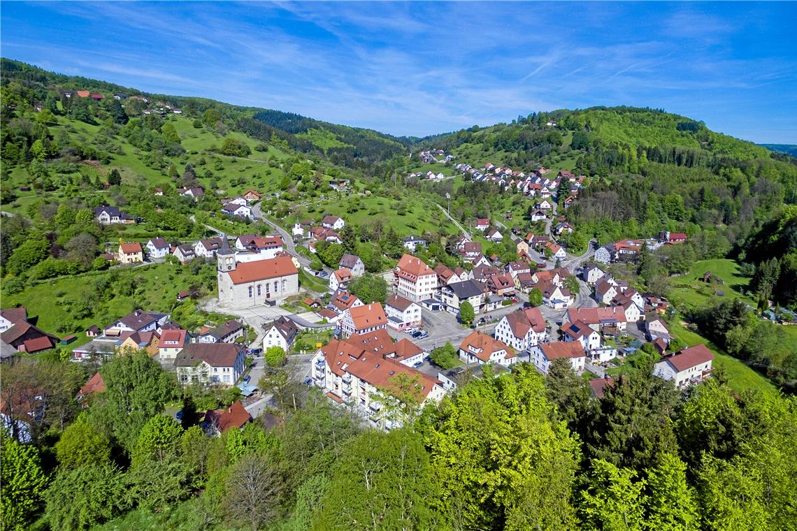 Städtebauliche Chancen fürs Dorf Die Luftansicht aus Richtung des Sportplatzes lässt Spiegelberg besonders reizvoll erscheinen. Doch in der ländlichen Idylle steckt auch viel Arbeit und Geld. Foto: A. Becher