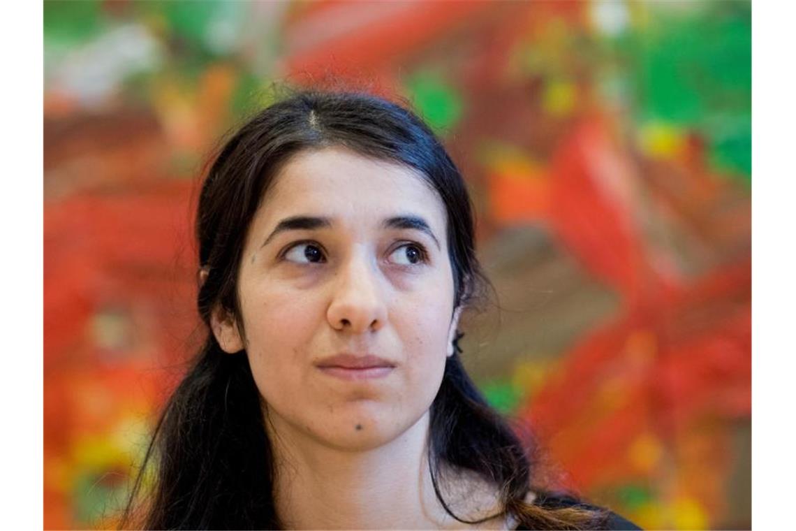 Die Menschenrechtsaktivistin Nadia Murad Basee Taha. Foto: Julian Stratenschulte/dpa/Archivbild