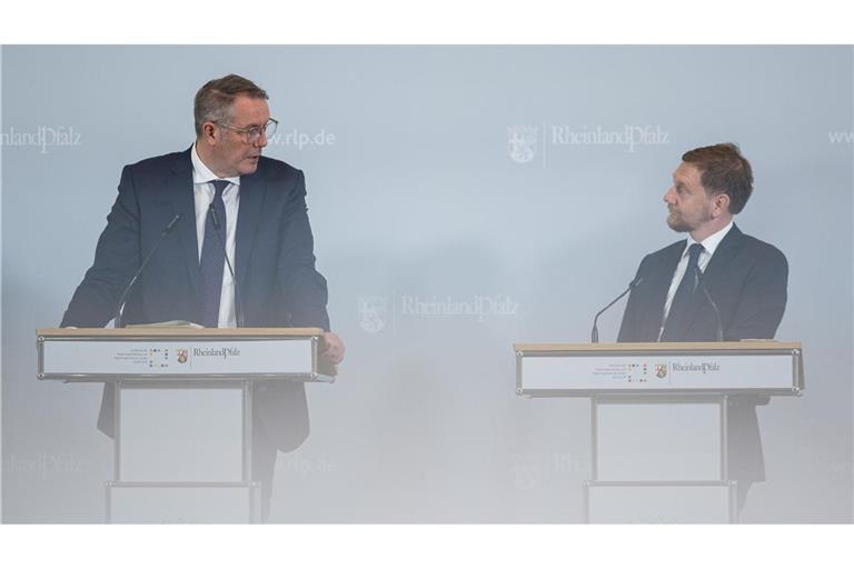 Die Ministerpräsidenten von Rheinland-Pfalz und Sachsen, Alexander Schweitzer (SPD) und Michael Kretschmer (CDU), werden die Ergebnisse der Beratungen vorstellen. (Archivbild)