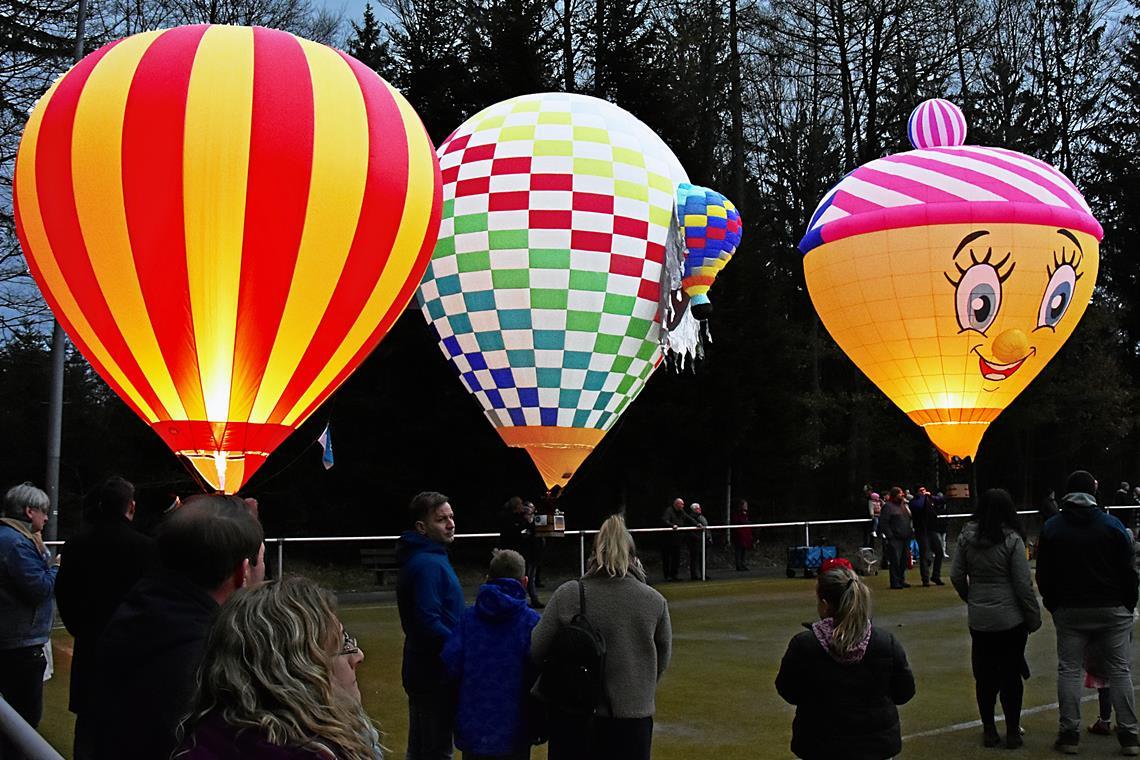 Die Modelle sind zwar kleiner als die Original-Heißluftballons, aber sie sind dennoch beeindruckend. Foto: Tobias Sellmaier