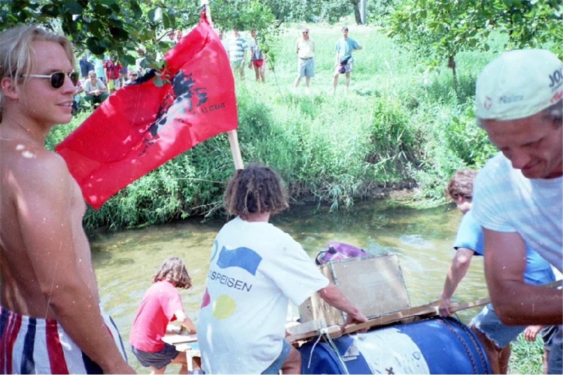 Die Murr-Regatta 1994, der Startpunkt in Zell.