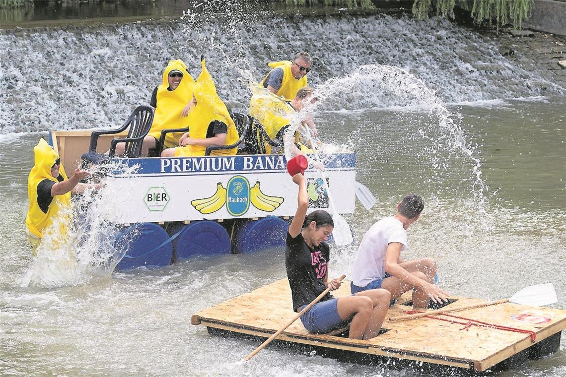 Juze-Murr-Regatta 2019 Die Murr-Regatta des Backnanger Jugendzentrums war wieder ein Highlight des Wochenendes. Foto: J. Fiedler