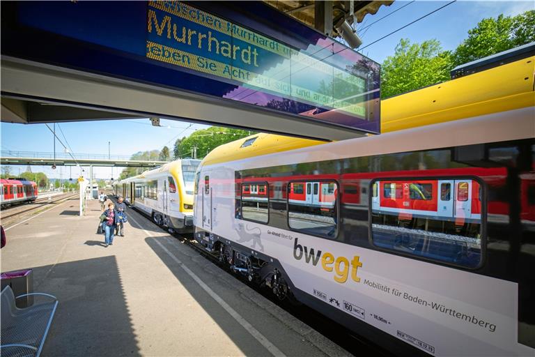 Die Murrbahn, betrieben von Go-Ahead, ist im zweiten Halbjahr 2022 nur zu rund 67 Prozent pünktlich gewesen. Im ersten Halbjahr waren es noch 83 Prozent. Archivfoto: Alexander Becher