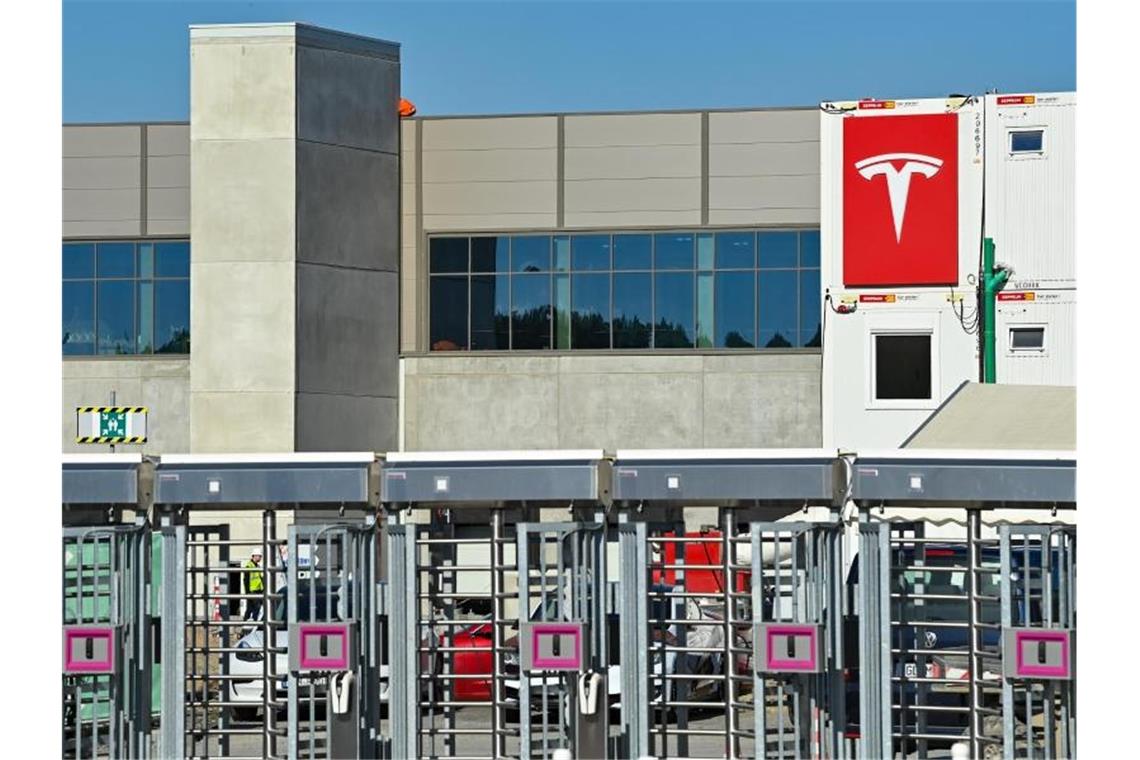 Die neue Tesla-Fabrik östlich von Berlin. Foto: Patrick Pleul/dpa-Zentralbild/ZB