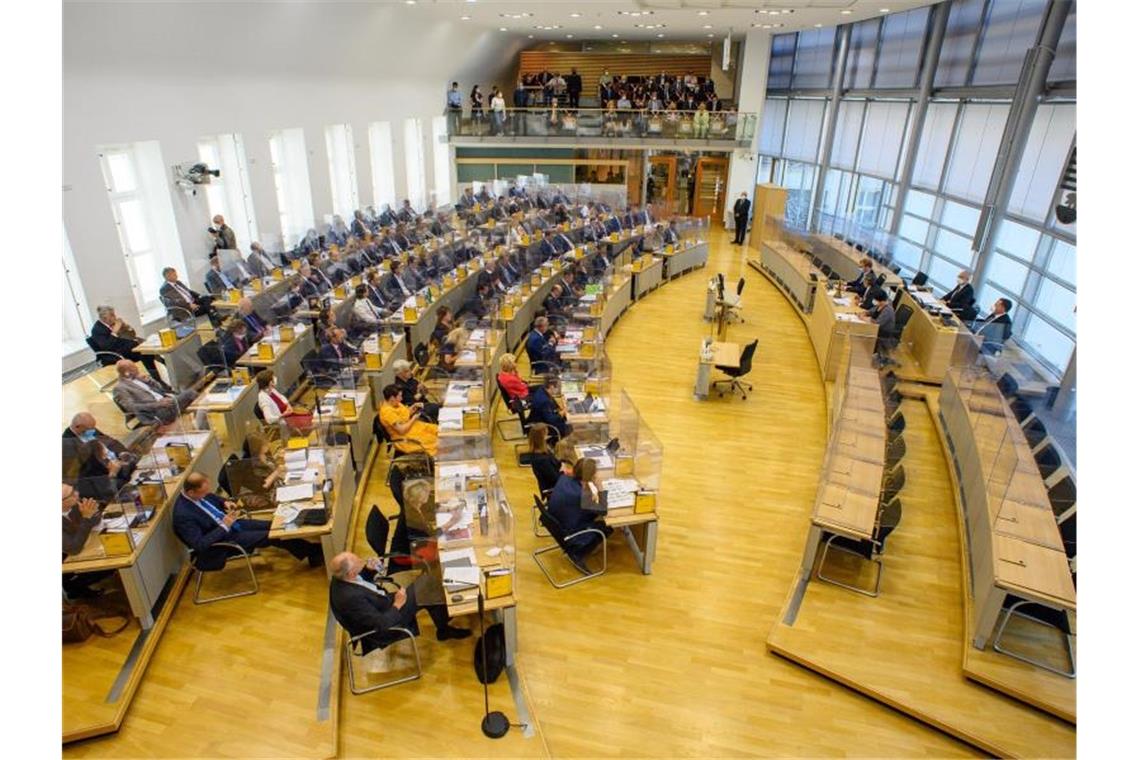 Die neuen Abgeordneten des Landtagss von Sachsen-Anhalt sitzen auf ihren Plätzen. Foto: Klaus-Dietmar Gabbert/dpa-Zentralbild/dpa