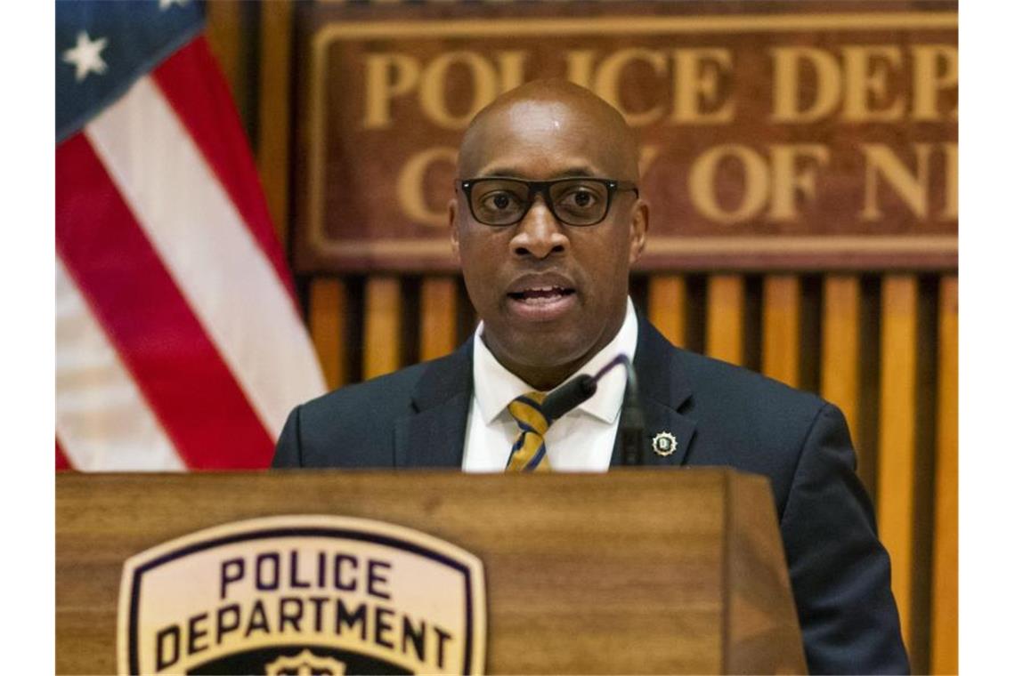 Zerstückelte Leiche in New York: Mord scheint aufgeklärt Die New Yorker Polizei gibt am 17. Juli eine Pressekonferenz. Foto: Eduardo Munoz Alvarez/ AP/dpa