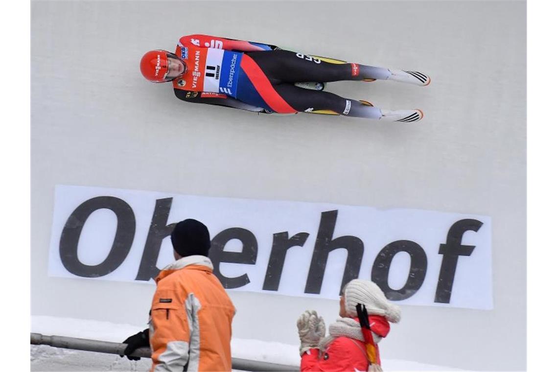 Die olympischen Rodel-Wettbewerbe 2030 könnten in Oberhof stattfinden. Foto: Martin Schutt/zb/dpa