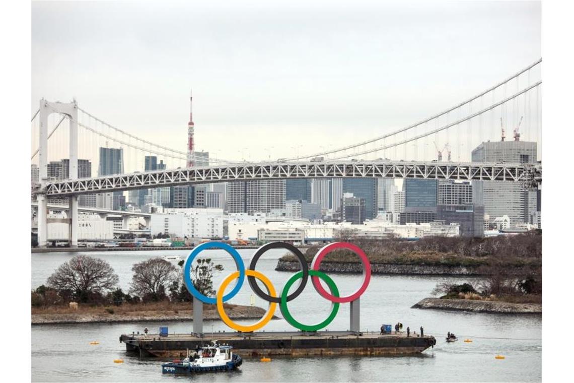 Japan setzt trotz Coronavirus Olympia-Vorbereitungen fort Die Olympischen Spiele 2020 sollen im Sommer wie geplant in Tokio stattfinden. Foto: Jae C. Hong/AP/dpa