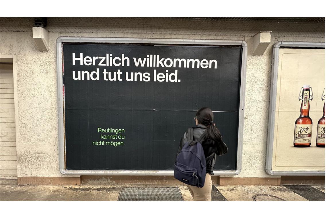 Nichts zu bereuen: Preis für Reutlingens Negativ-Kampagne Die Plakate ziehen Aufmerksamkeit auf sich...