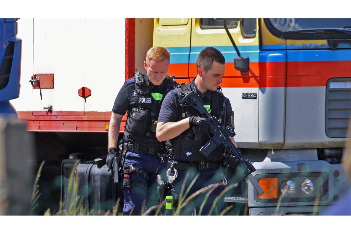 Die Polizei hat bei Leipzig einen Tiger erschossen.