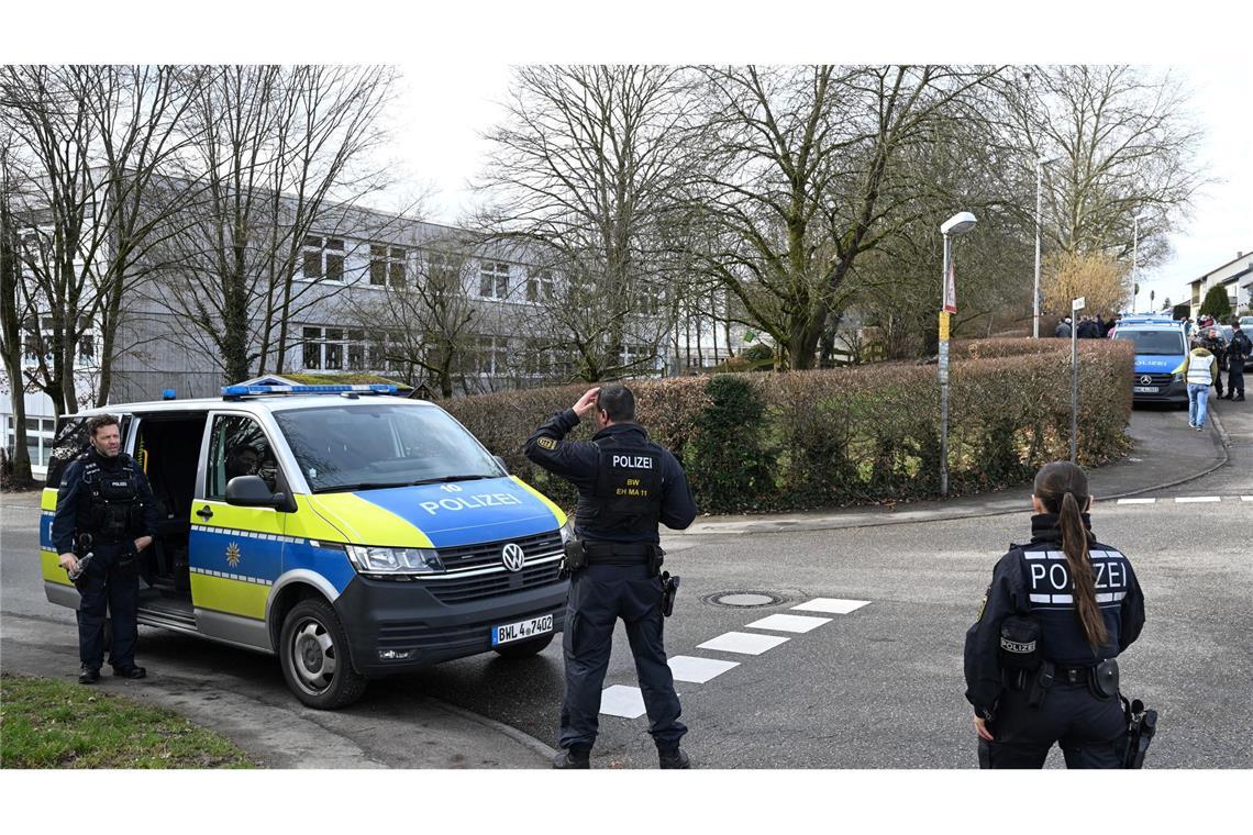 Die Polizei ist an einer Schule in Bretten im Einsatz.