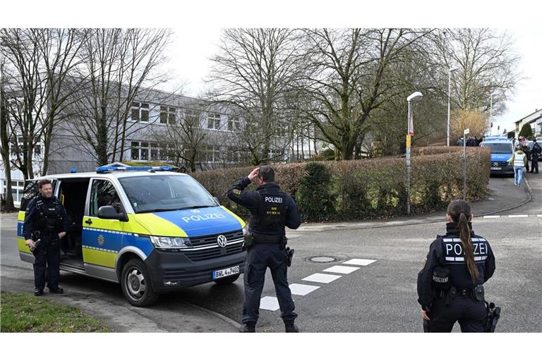 Die Polizei ist an einer Schule in Bretten im Einsatz.