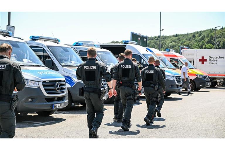 Die Polizei ist im Einsatz.