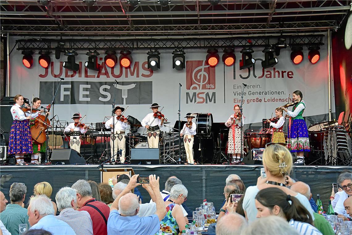 Die polnische Musikgruppe. Feier zu 60 Jahre Städtepartnerschaft Murrhardt und C...
