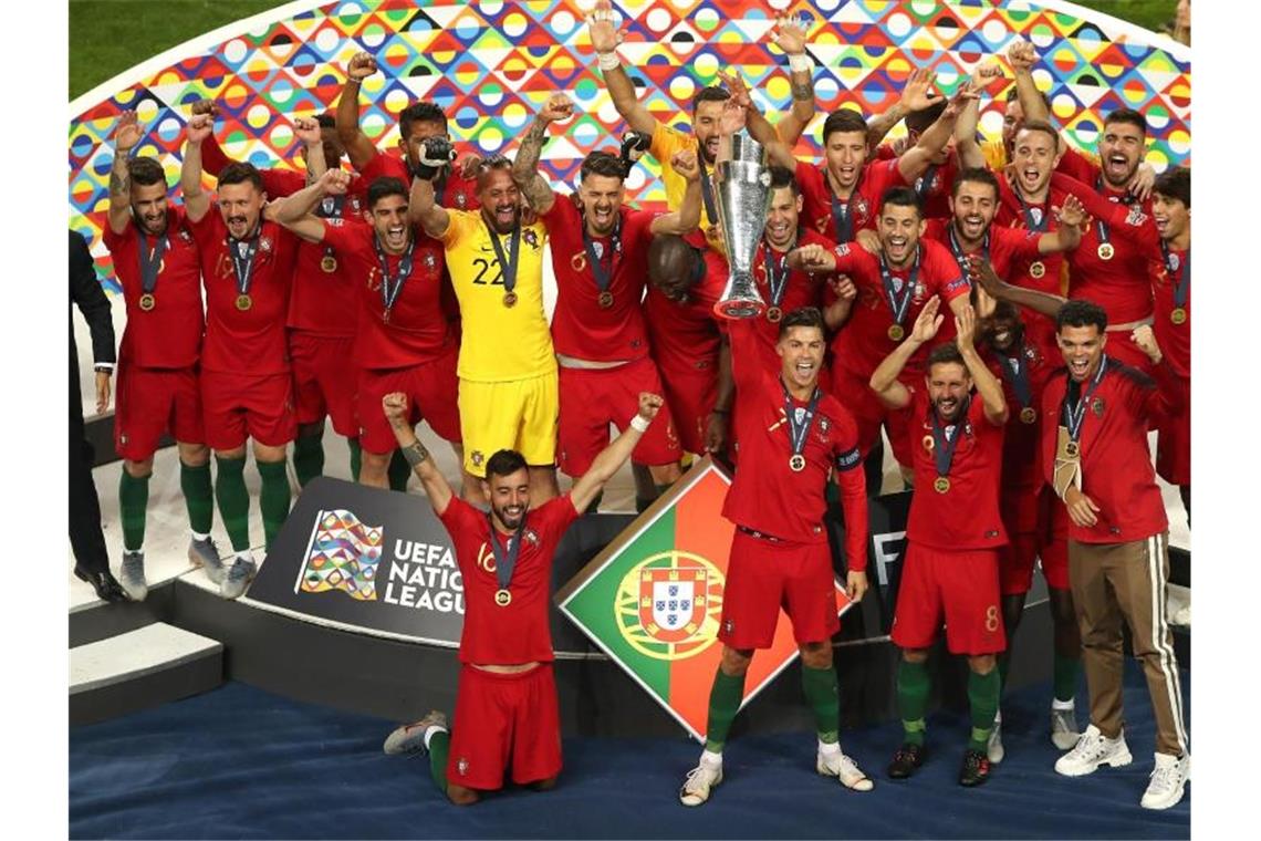 Portugal gewinnt die erste Ausgabe der Nations League Die portugiesische Mannschaft hat die erste Ausgabe der Nations League gewonnen. Foto: Tim Goode/PA Wire