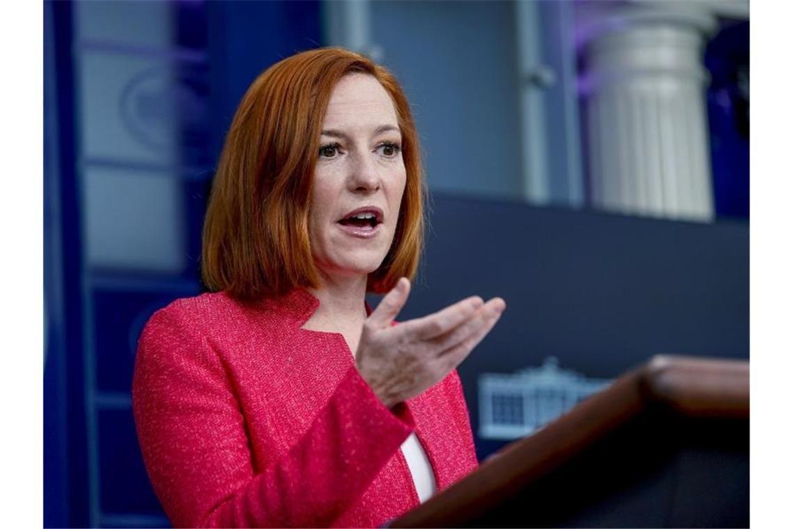 Die Pressesprecherin des Weißen Hauses, Jen Psaki. Foto: Andrew Harnik/AP/dpa