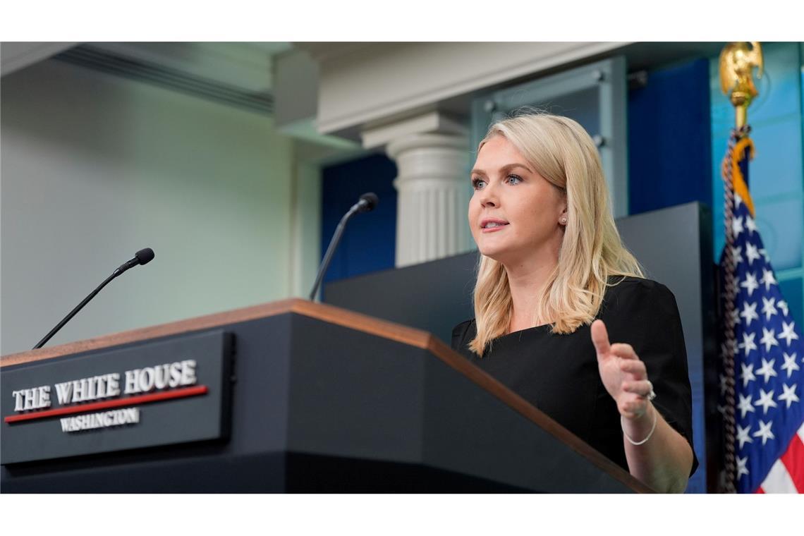 US-Kriegseintritt? Trump will binnen zwei Wochen entscheiden Die Pressesprecherin des Weißen Hauses, Karoline Leavitt, betont, Präsident Trump strebe stets Diplomatie an, würde aber auch - falls nötig - Stärke zeigen.