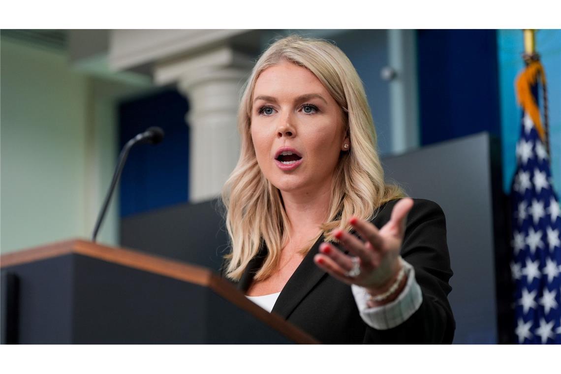 Trump will Pharmakonzerne zu günstigeren Preisen zwingen Die Pressesprecherin des Weißen Hauses, Karoline Leavitt. (Archivfoto)