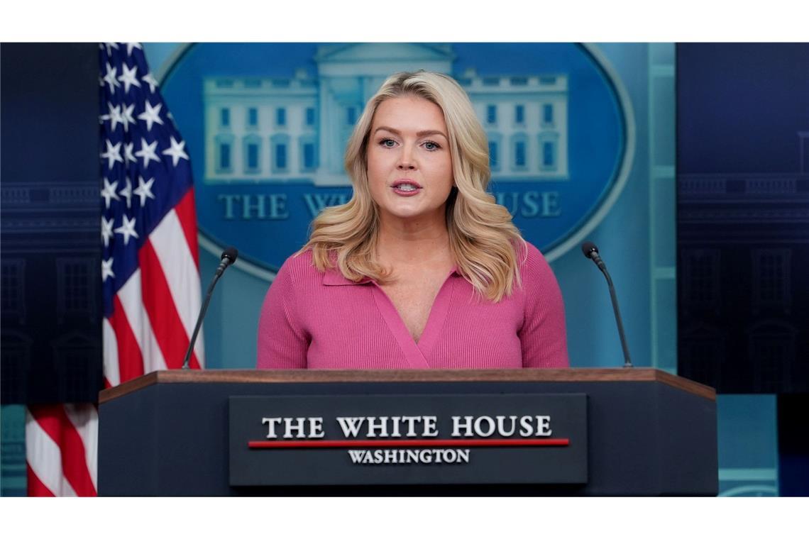 Die Pressesprecherin des Weißen Hauses, Leavitt, sagte, für den Iran wäre es "sehr klug", ein Abkommen zu schließen.