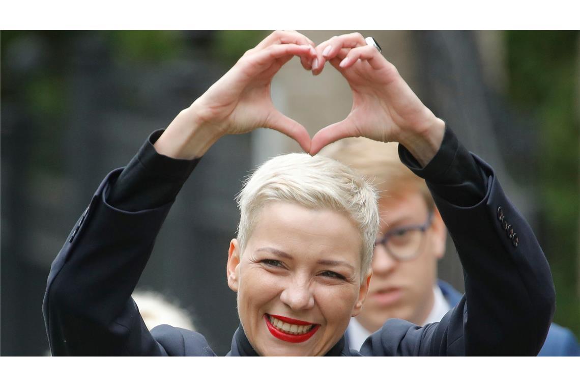 Die prominente belarussische Oppositionspolitikerin Maria Kolesnikowa ist nach jahrelanger Haft wieder in Freiheit. (Archivbild)