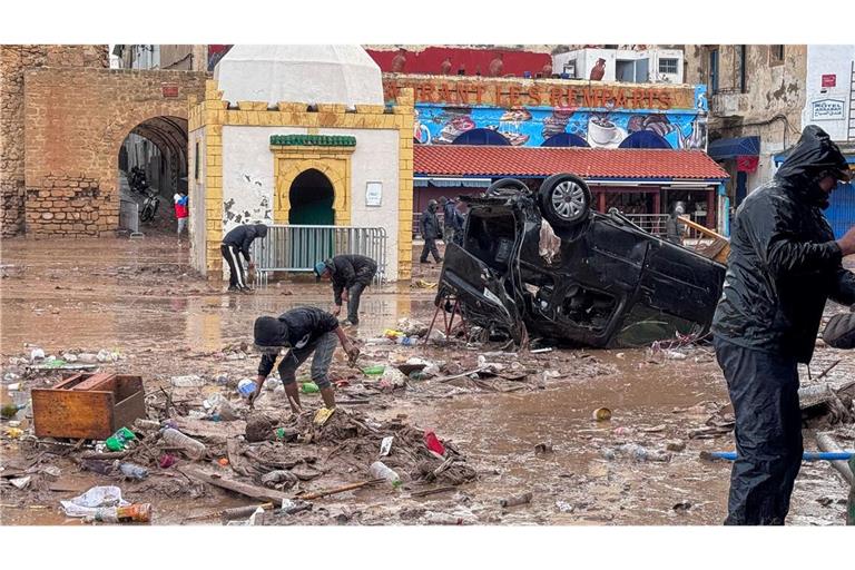 Die Regenfälle führten in der Provinz Safi zu schweren Überschwemmungen.
