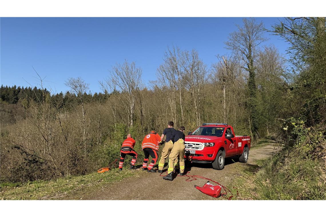 Die Rettungskräfte im Einsatz
