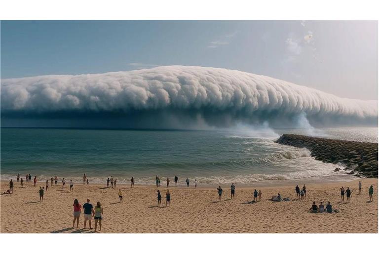 Die Rollwolke  habe sich am Sonntag (29. Juni) „gegen 15.30 Uhr (16.30 Uhr MESZ) über dem Meer gebildet und sich der Westküste des Kontinents zwischen Peniche und Povoa de Varzim zwischen 17 und 18 Uhr genähert“, erklärt die portugiesische Wetterbehörde IPMA.