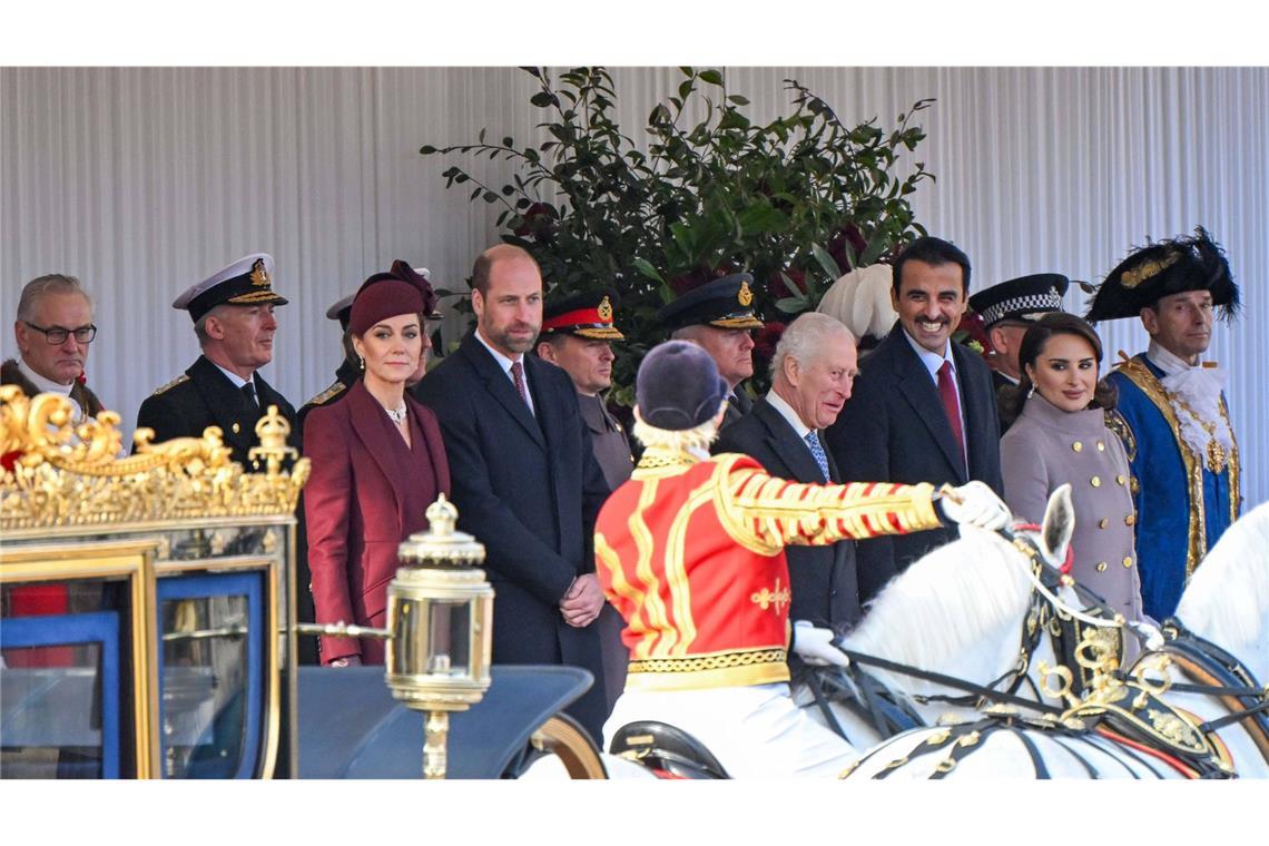 Kate und William begrüßen Emir von Katar zum Staatsbesuch
