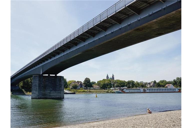 Die Salierbrücke führt über den Rhein. Foto: Uwe Anspach/dpa/Archivbild