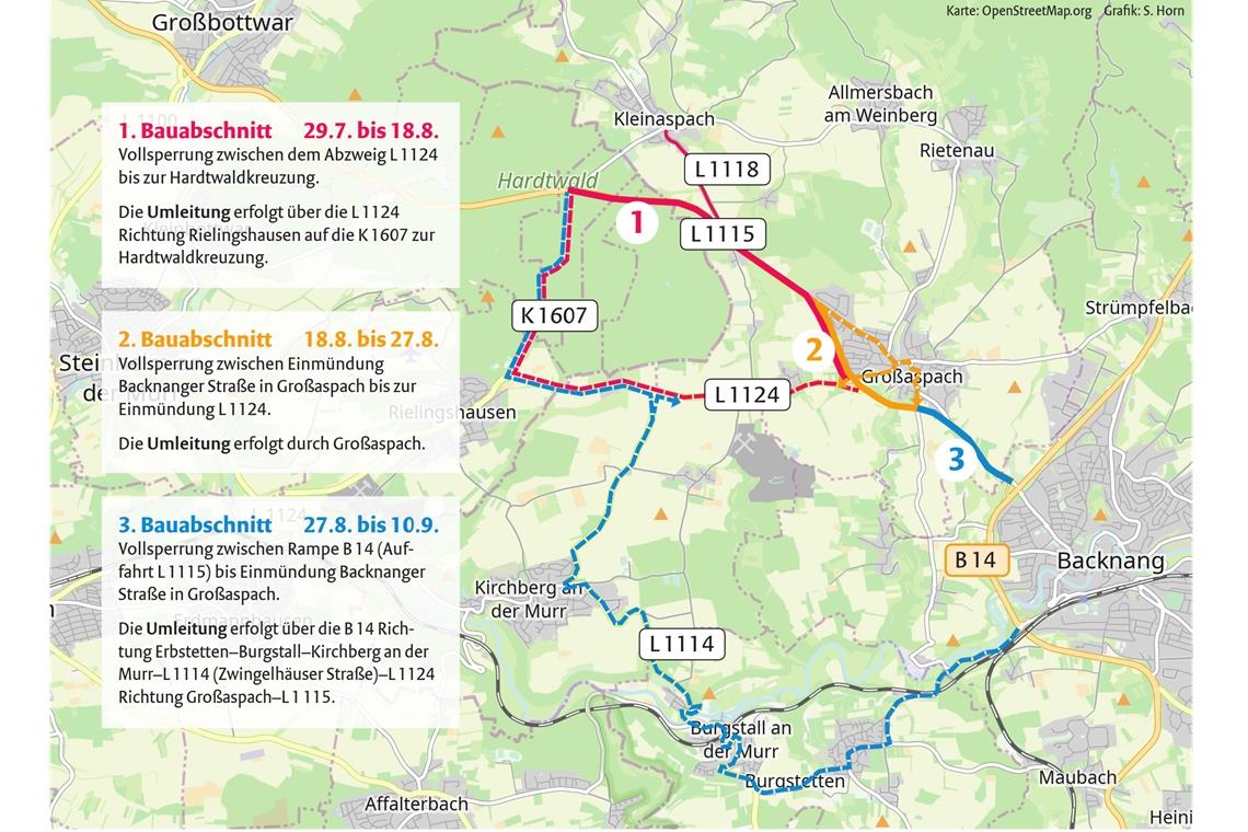 Autobahnzubringer wird voll gesperrt Die Sanierung des Autobahnzubringers erfolgt in drei Abschnitten mit wechselnder Umleitung. So sollen die Beeinträchtigungen minimiert werden.