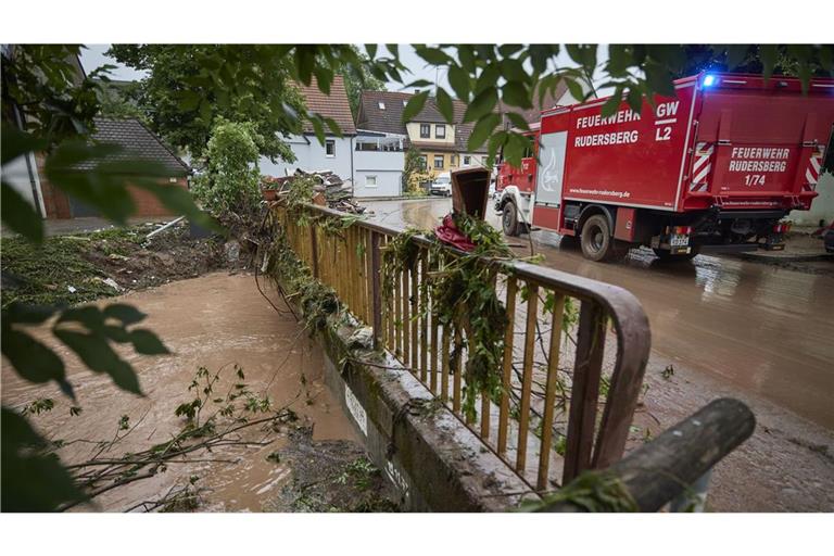 Die Schäden des Hochwassers in Rudersberg sind hoch.