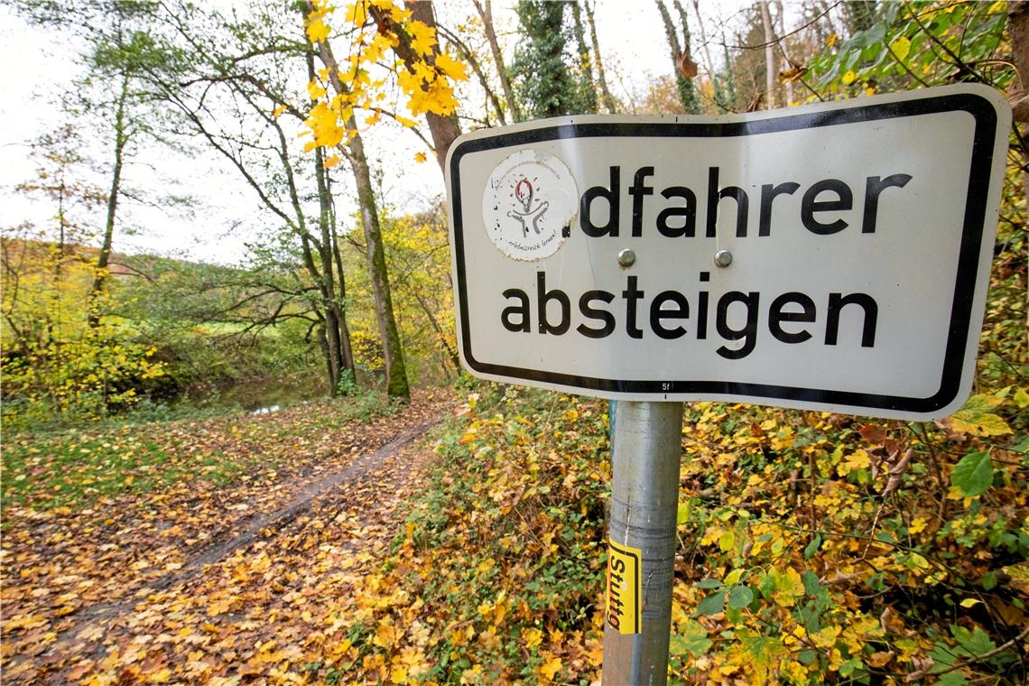 Die Schiebestrecke „Geisterhöhle“ zwischen Kirchberg und Burgstall gehört zum überregional bedeutsamen Stromberg-Murrtal-Radweg. Foto: A. Becher