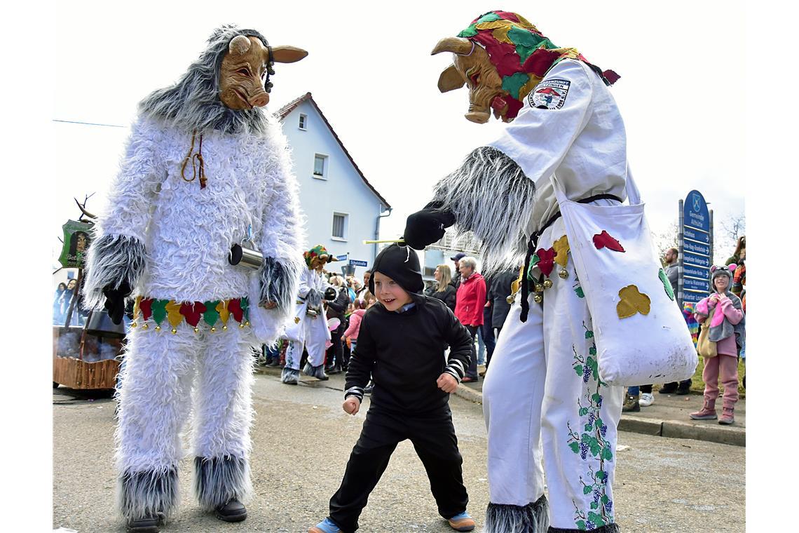 Die Schweine aus Metzingen. Faschingsumzug in Althütte. SK