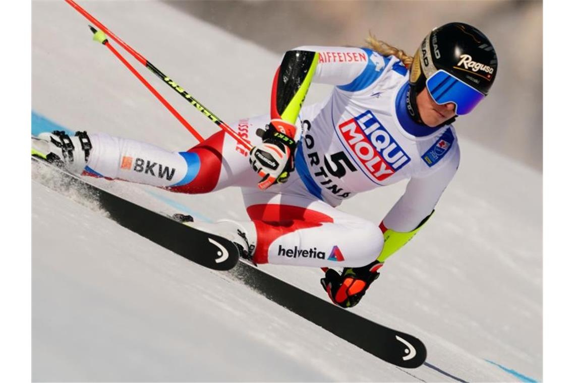 Die Schweizerin Lara Gut-Behrami holte Gold im Riesenslalom. Foto: Michael Kappeler/dpa