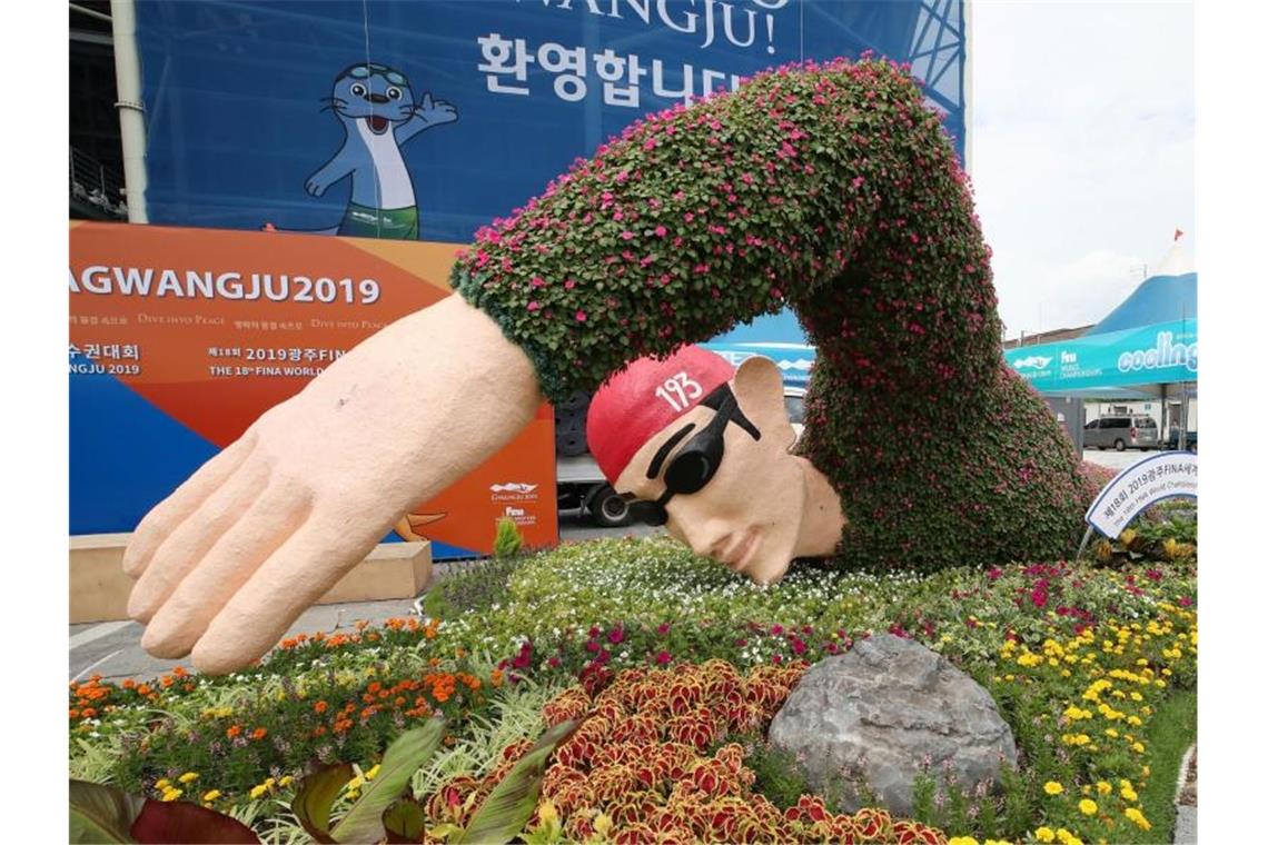 Das muss man zur Schwimm-WM wissen Die Schwimm-WM in Gwangju findet unter dem Motto „Dive into Peace“ vom 12. bis zum 28. Juli in Südkorea statt. Foto: -/YNA