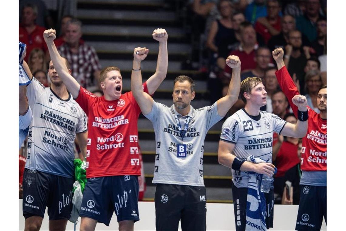 Auftaktsiege für Titelfavoriten in der Handball-Bundesliga Die SG Flensburg-Handewitt setzte gleich zum Bundesliga-Auftakt ein starkes Zeichen. Foto: Swen Pförtner