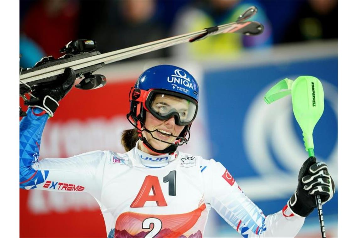 Die Slowakin Petra Vlhova hat den Slalom in Flachau gewonnen. Foto: Georg Hochmuth/APA/dpa