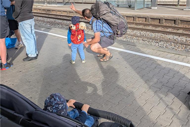 Die Söhne von Anika Köhn genießen die Bahnfahrten. Foto: privat
