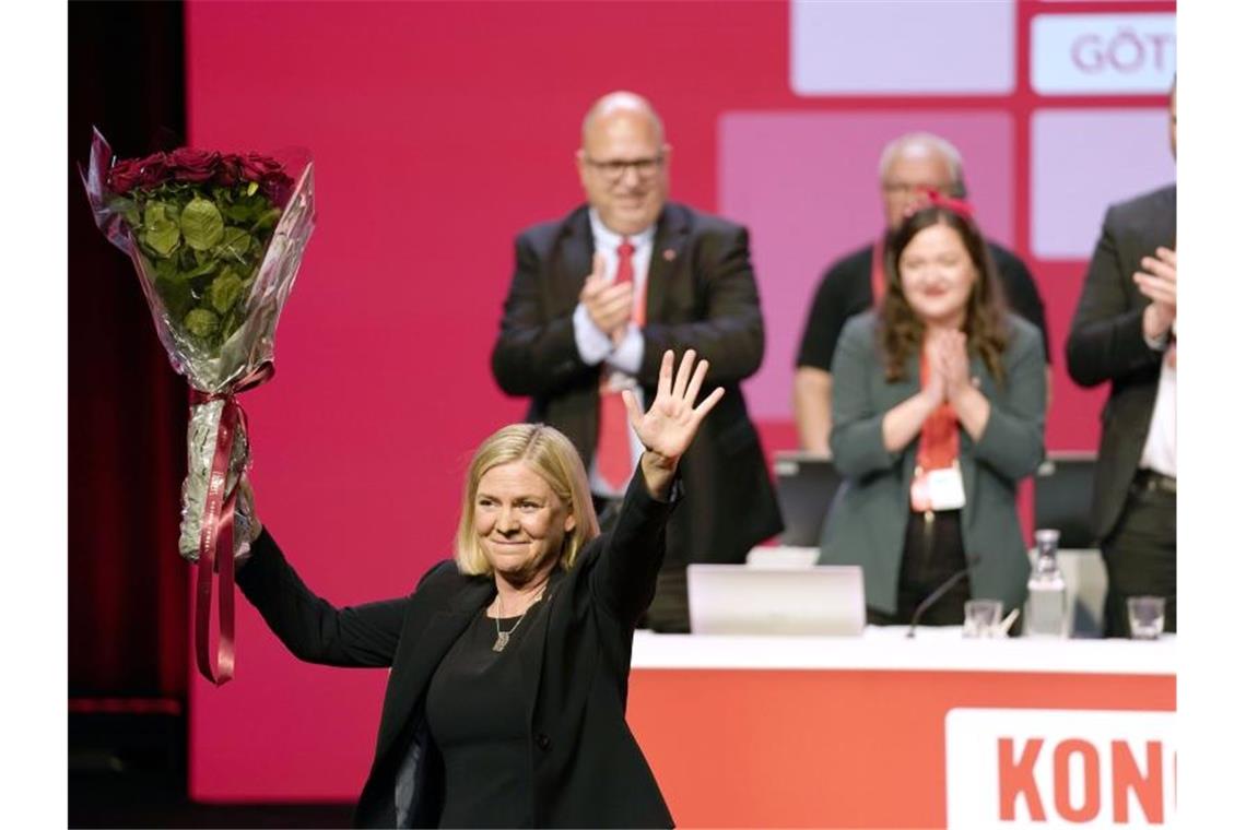 Historisch: Schweden bekommt erstmals Ministerpräsidentin Die Sozialdemokratin Magdalena Andersson wird als erste Frau Ministerpräsidentin von Schweden. Foto: Bjorn Larsson Rosvall/TT News Agency/AP/dpa