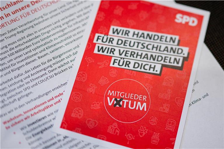Die SPD-Mitglieder können aktuell über den Koalitionsvertrag abstimmen. Symbolfoto: Imago/Noah Wedel