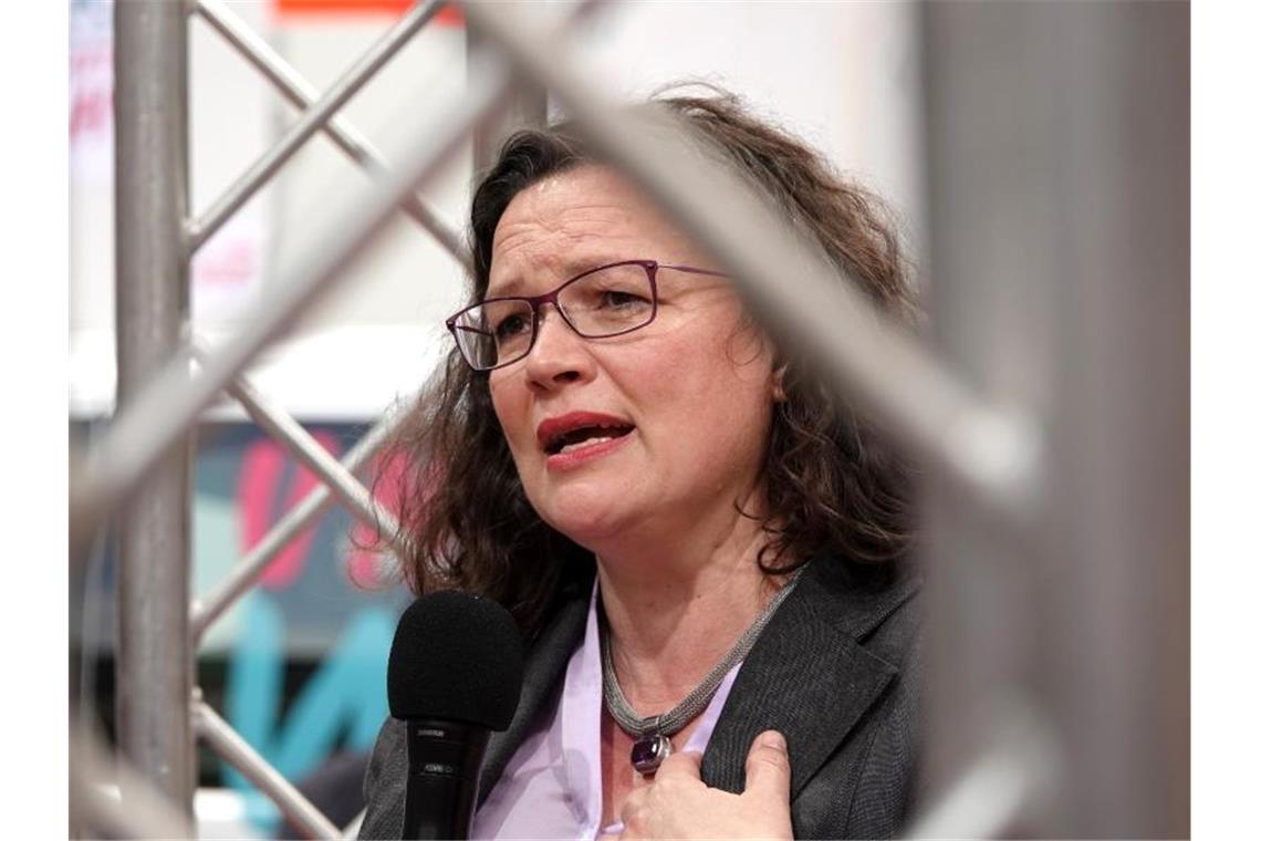 Die SPD-Vorsitzende Andrea Nahles will sich als Fraktionschefin zur Wahl stellen. Foto: Johannes Neudecker